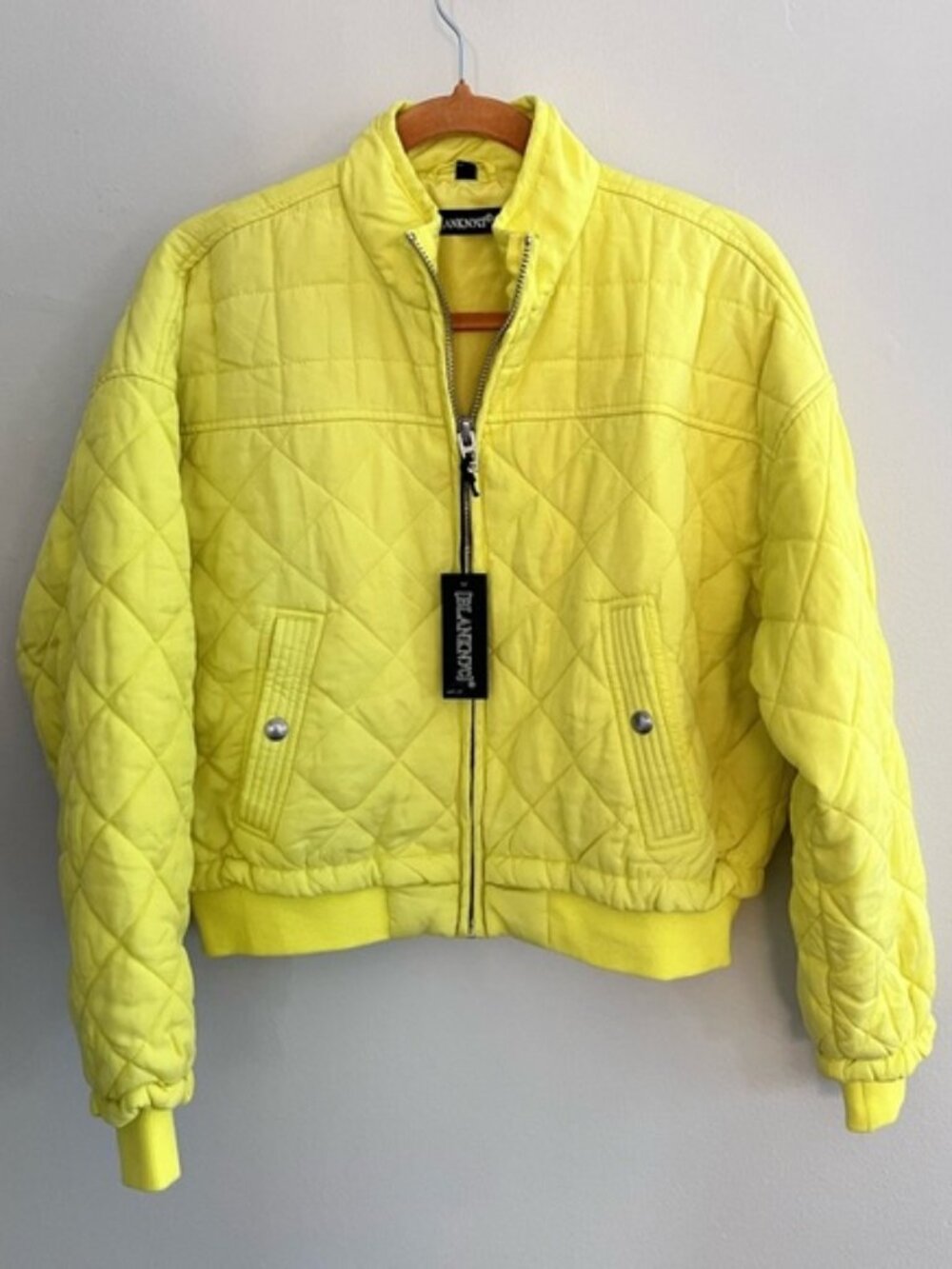 BLANKNYC Yellow Quilted Puffer Jacket NWT
